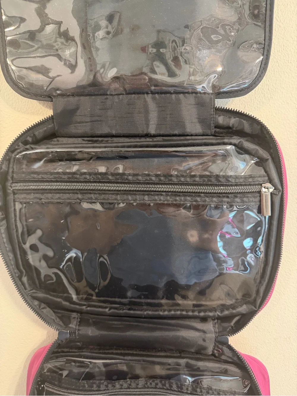 Aimee Kestenberg Pink Hanging Travel Toiletry Cosmetic Organizer Bag
